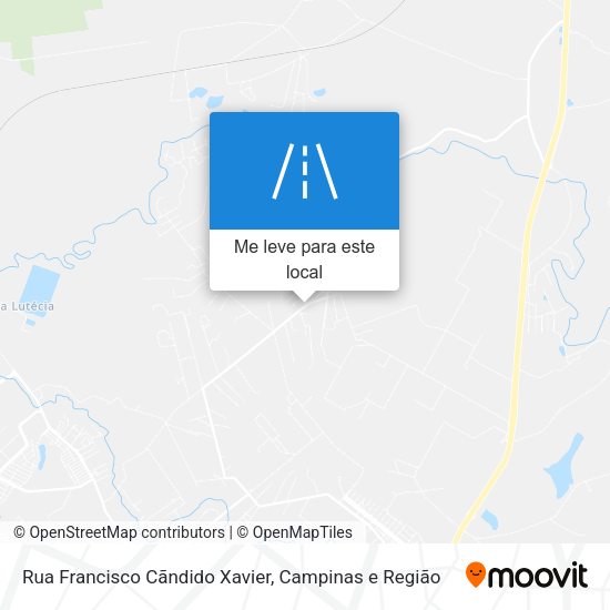 Rua Francisco Cãndido Xavier mapa