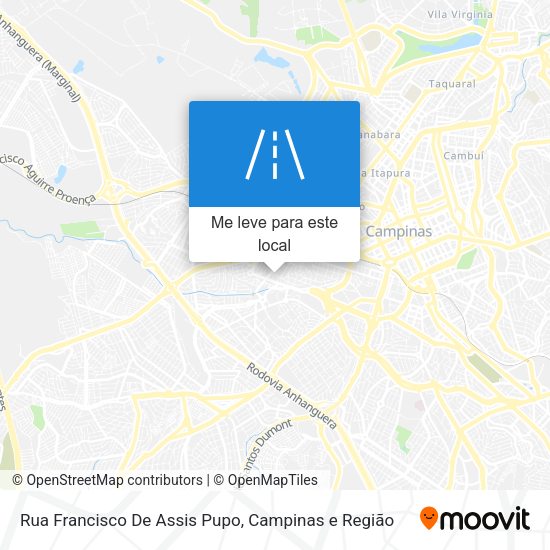 Rua Francisco De Assis Pupo mapa