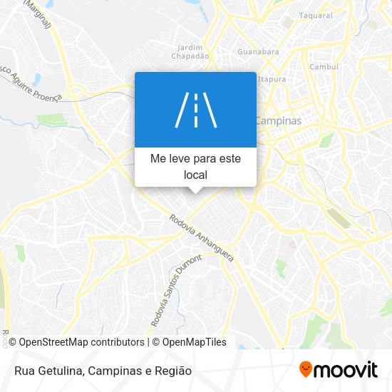 Rua Getulina mapa