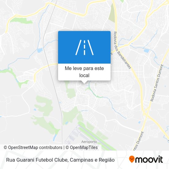 Rua Guarani Futebol Clube mapa