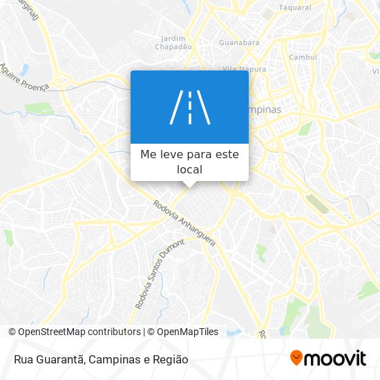 Rua Guarantã mapa