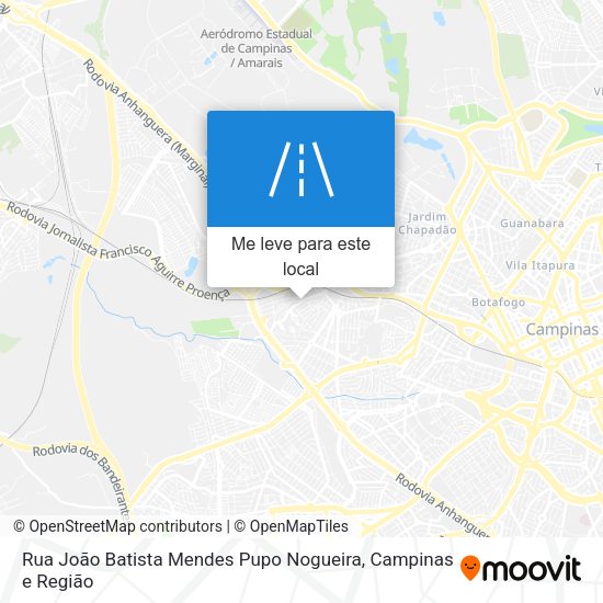 Rua João Batista Mendes Pupo Nogueira mapa