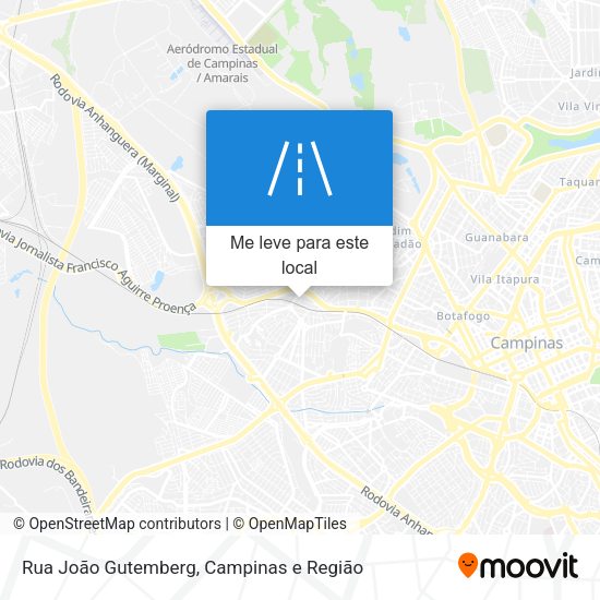 Rua João Gutemberg mapa