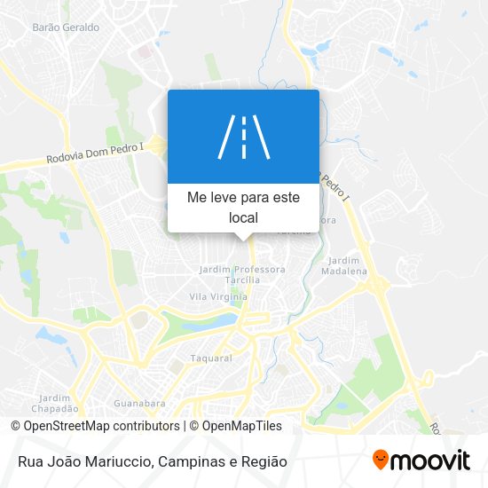 Rua João Mariuccio mapa