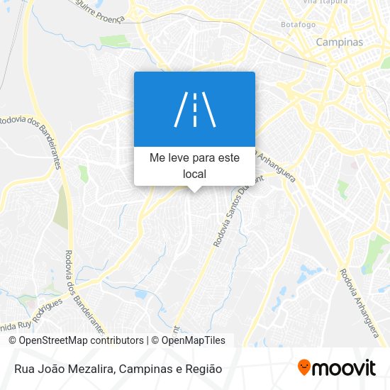 Rua João Mezalira mapa
