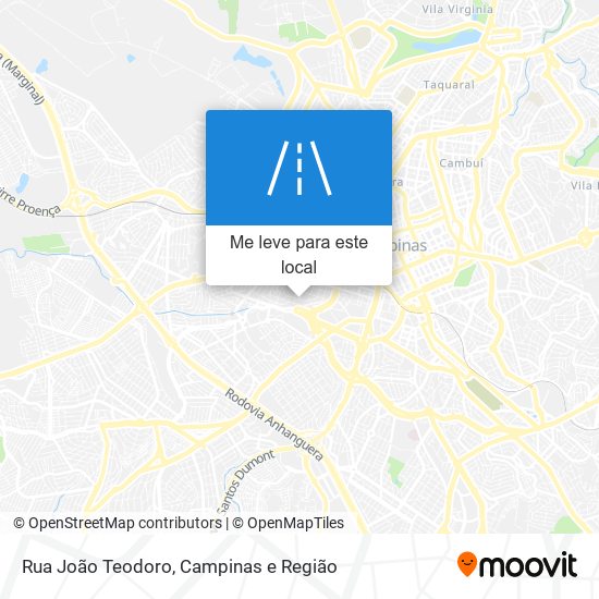 Rua João Teodoro mapa