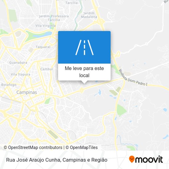 Rua José Araújo Cunha mapa