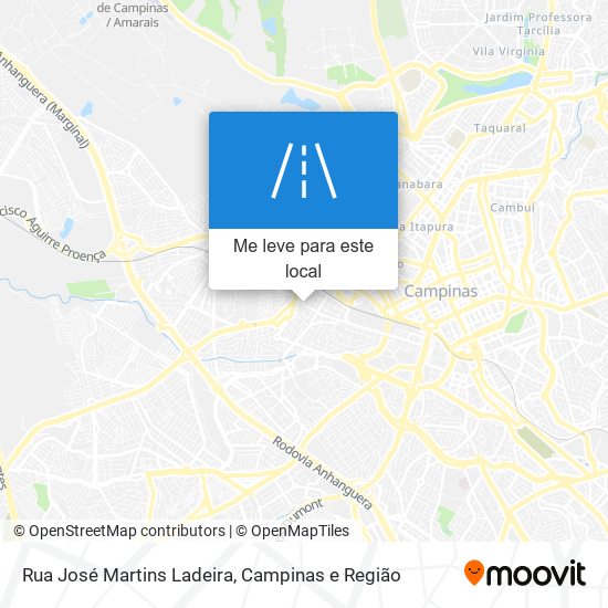 Rua José Martins Ladeira mapa