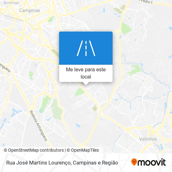 Rua José Martins Lourenço mapa