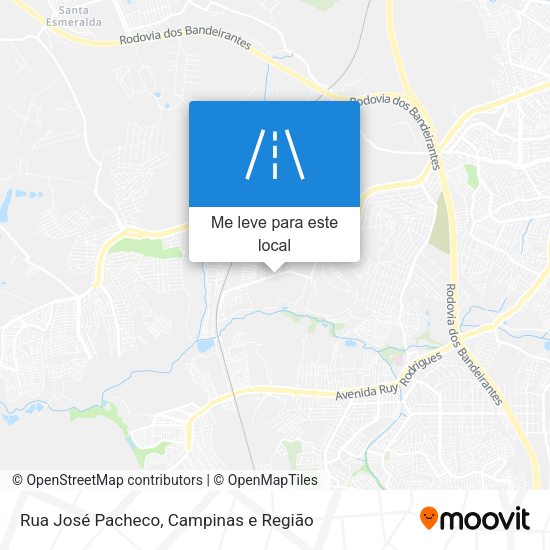 Rua José Pacheco mapa