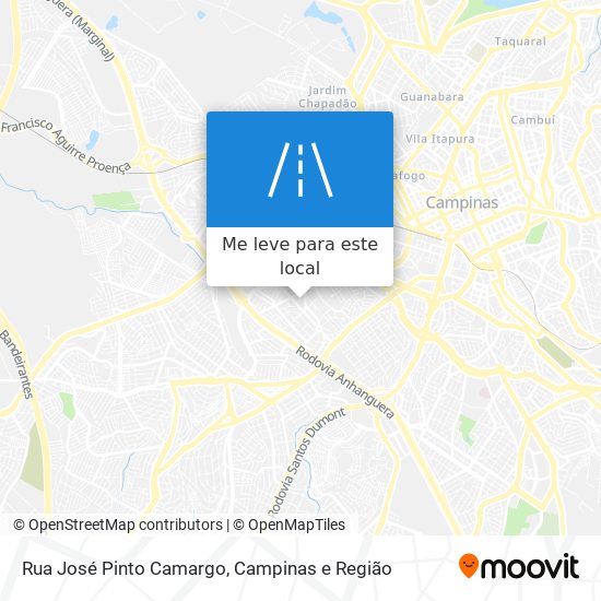 Rua José Pinto Camargo mapa