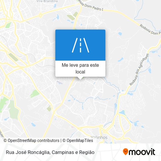 Rua José Roncáglia mapa
