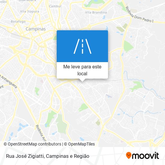 Rua José Zigiatti mapa