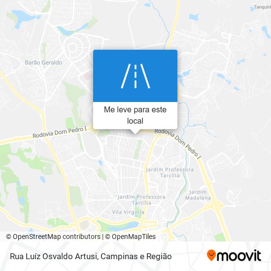 Rua Luíz Osvaldo Artusi mapa