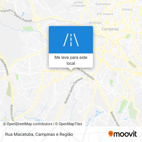 Rua Macatuba mapa