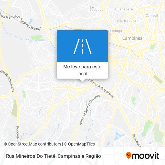 Rua Mineiros Do Tietê mapa