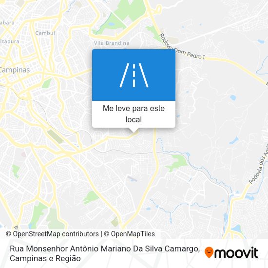 Rua Monsenhor Antônio Mariano Da Silva Camargo mapa