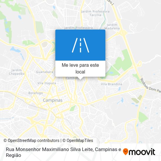 Rua Monsenhor Maximiliano Silva Leite mapa