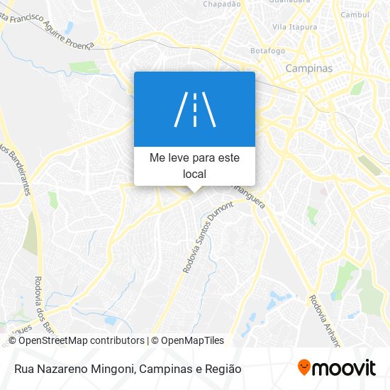 Rua Nazareno Mingoni mapa