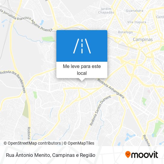 Rua Ântonio Menito mapa