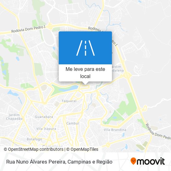 Rua Nuno Álvares Pereira mapa