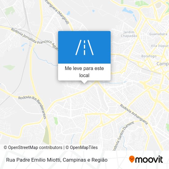 Rua Padre Emilio Miotti mapa
