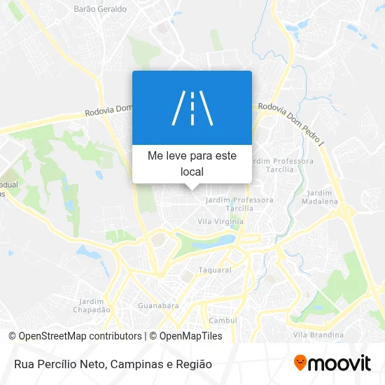 Rua Percílio Neto mapa