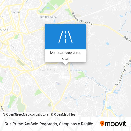 Rua Primo Antônio Pegorado mapa