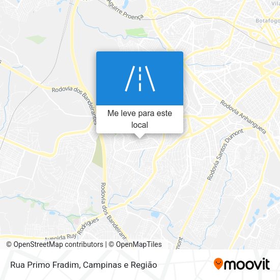 Rua Primo Fradim mapa