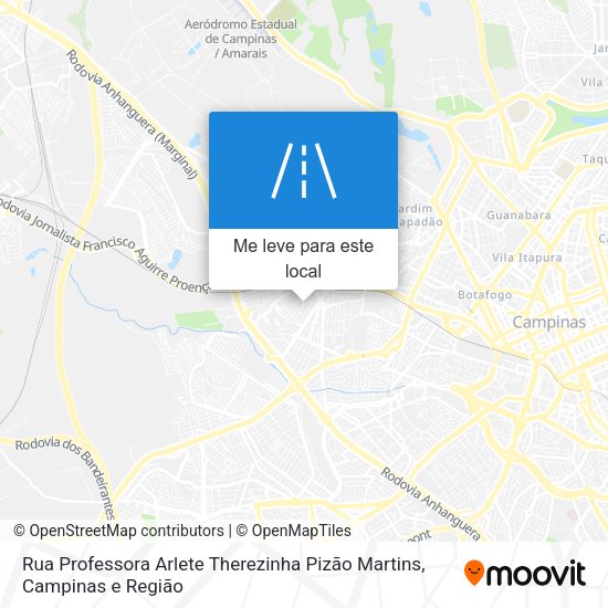 Rua Professora Arlete Therezinha Pizão Martins mapa