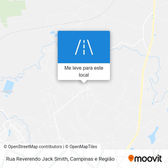 Rua Reverendo Jack Smith mapa