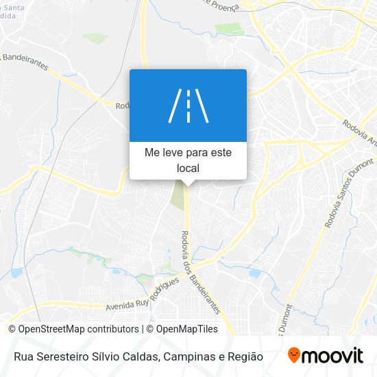Rua Seresteiro Sílvio Caldas mapa