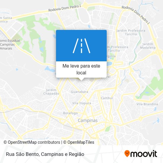 Rua São Bento mapa