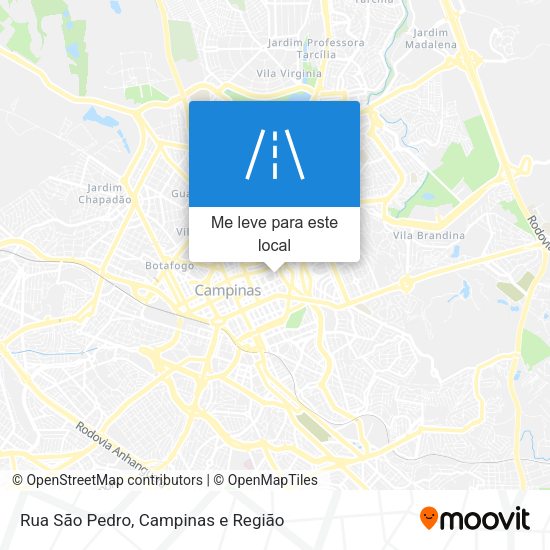 Rua São Pedro mapa