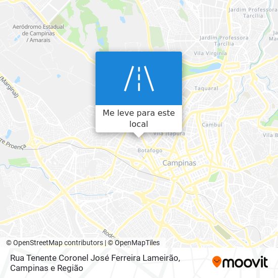 Rua Tenente Coronel José Ferreira Lameirão mapa