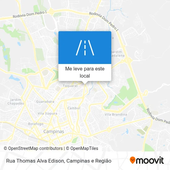 Rua Thomas Alva Edison mapa