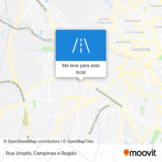 Rua Umpês mapa
