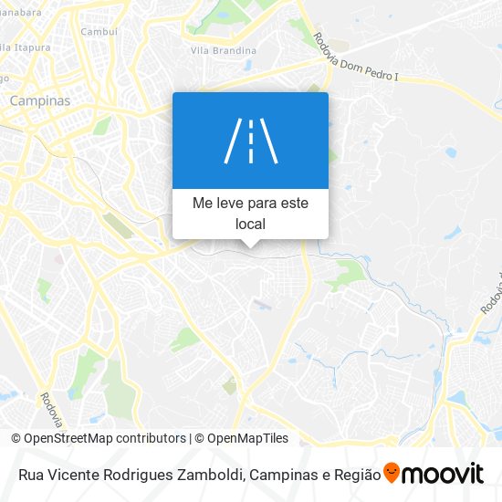 Rua Vicente Rodrigues Zamboldi mapa