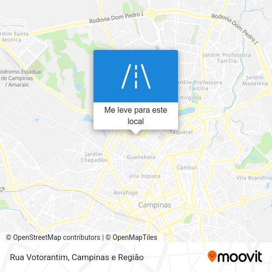 Rua Votorantim mapa