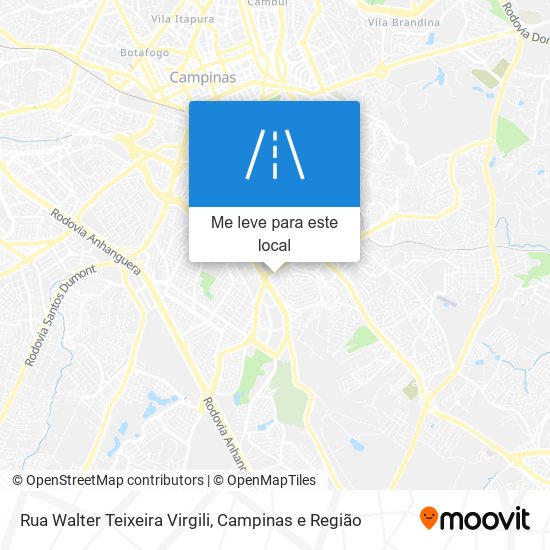 Rua Walter Teixeira Virgili mapa