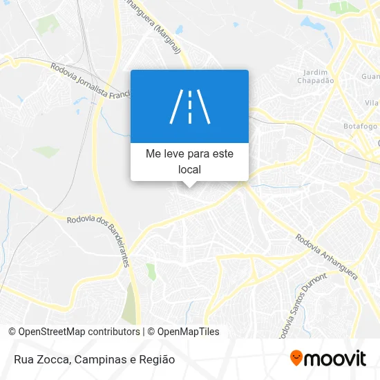 Rua Zocca mapa