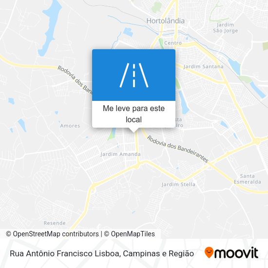 Rua Antônio Francisco Lisboa mapa