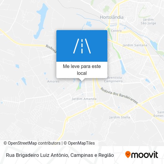 Rua Brigadeiro Luiz Antônio mapa