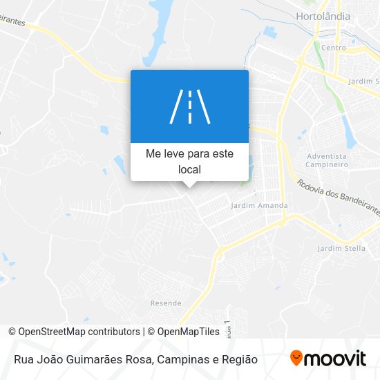 Rua João Guimarães Rosa mapa
