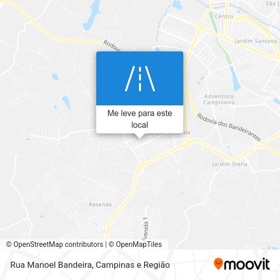 Rua Manoel Bandeira mapa