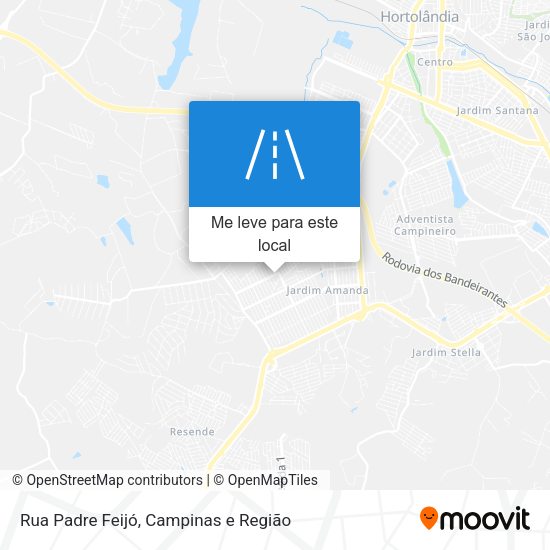 Rua Padre Feijó mapa