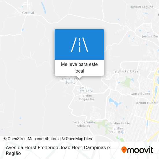 Avenida Horst Frederico João Heer mapa