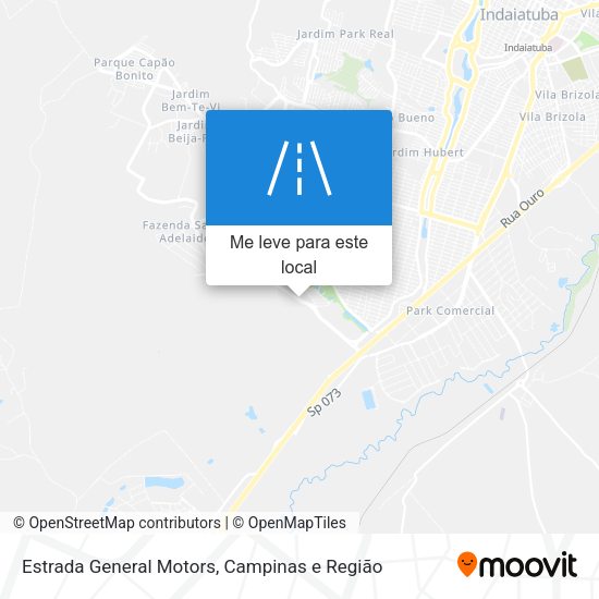 Estrada General Motors mapa