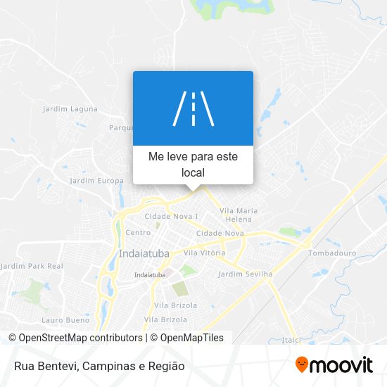 Rua Bentevi mapa