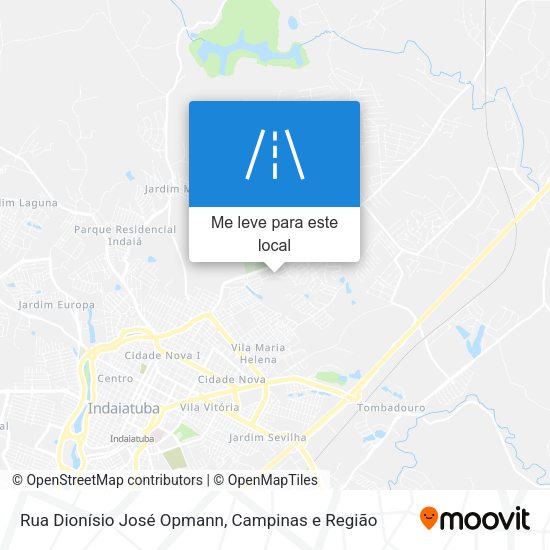 Rua Dionísio José Opmann mapa